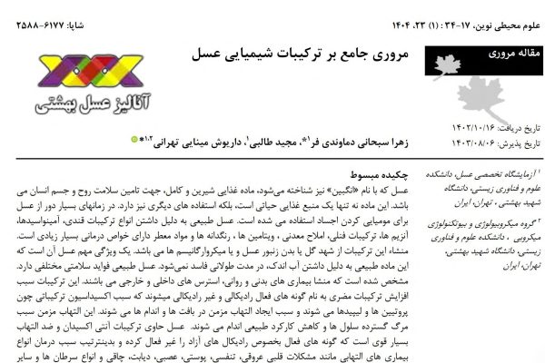 مروری جامع بر ترکیبات شیمیایی عسل